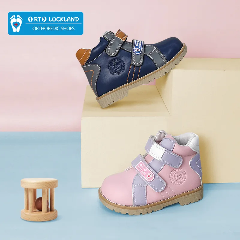 Ortoluckland Baby Shoes Girl Toddler Boots décontractés orthopédiques pour enfants Boys Spring Automne Running Footwear avec semelle intérieure orthotique