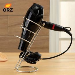 ORZ Tipo de pie Soporte para secador de pelo Estante de acero inoxidable Organizador Accesorios de baño Secador de pelo Estante de almacenamiento T200413266n