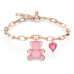 Bracelet Os9o Bracelet Swarovski Designer Luxury Fashion Femmes Haute édition en peluche Bourse Femmes Swallow Element Crystal Heartbeat Little