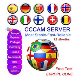 Oscam Cline antenne de télévision numérique antenne récepteur Satellite stable CCCAM 8 lignes câble stable rapide Europe pour DVB S2 pologne allemagne espagne Portugal