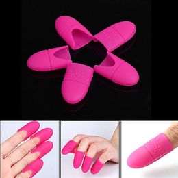 Oshioner 5pcs/Set Nail Art Soak Off Clip Cap Silicone UV gel Pools Remover Wrap Reinigingsgereedschap Herbruikbaar