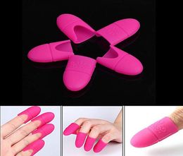 OSHIONER 5 Stuksset Nail Art Losweken Clip Cap Siliconen UV Gel Polish Remover Wrap Reiniging Vernis Tool Herbruikbaar6334308