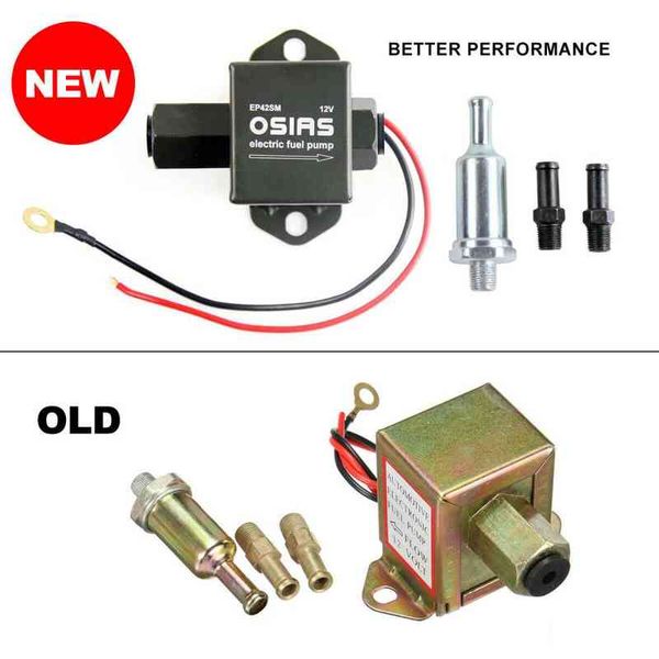 OSIAS 12V Bomba de combustible eléctrica universal Estado sólido 4 a 6psi P Estilo facetado eléctrico Gasolina Diesel Etanol Nuevo