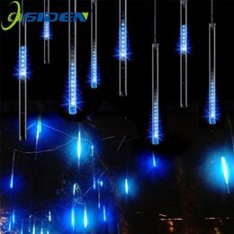OSIDEN Meteor Tube Douche Rain String 30 CM LED Kerstmis Licht Bruiloft Garden Xmas String Light Outdoor Jaar Decorlight 220408
