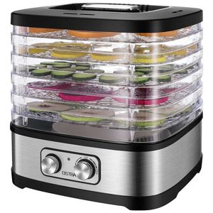 OSTBA et déshydrateur sec, fruits, à base de plantes, légumes, séchoir d'aliments électriques à température à température, 5 plateaux sans BPA, lave-vaisselle lavable, 240 W, y compris la recette