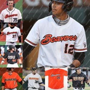 OSU Oregon State Beavers Béisbol Jersey Jacob Melton Travis Bazzana Wade Meckler Kyle Dernedde Justin Boyd Garret Forrester Adley Rutschman Michael Conforto