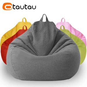 OTAUTAU housse de pouf grand coton lin paresseux pouf chaise canapé couvre bouffée Relax salon canapé DD002 240118