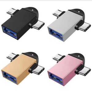 Adaptateurs OTG type-c Micro USB 2 en 1, câble adaptateur pour téléphone Android, tablette PC, pour Samsung Huawei