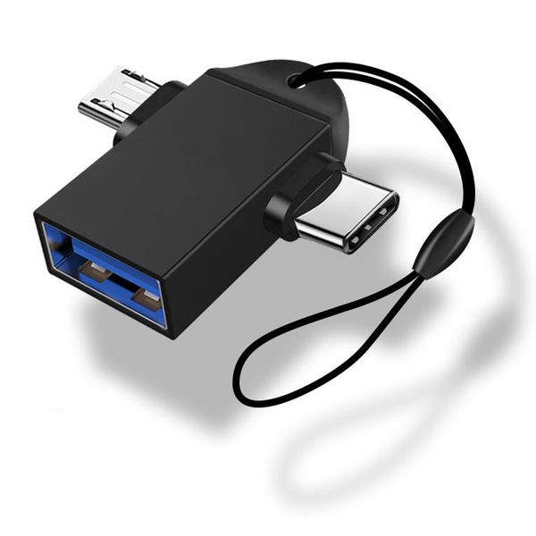 Adaptateur OTG USB Type C Micro USB 2 en 1, convertisseur de téléphone portable Android, disque U, tablette, connecteur OTG USB3.0 OTG pour Xiaomi