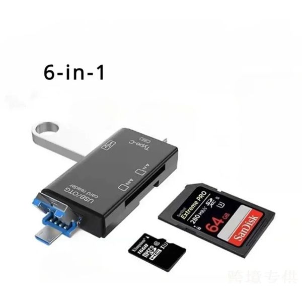 OTG SD Lector de tarjetas Flash Drive Smart Memory Memory Reader Tipo C Card Reader Tipo C Adaptador USB2.0 TF Adaptador de tarjeta TF Micro