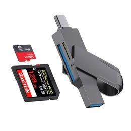 Lector de tarjetas OTG tipo C SD TF 6 en 1 USB 3,0 adaptador de unidad Flash Micro USB 5Gbps transferencia de alta velocidad lector de tarjetas multifuncional