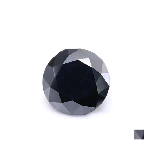 Autre 0,53ct Color noir VVS1 Round Moissantie Loose Stone Certified Gra Gemstone Moisanite Diamond Test Pass Pass pour DIY Jewelry Drop D Dhwgk