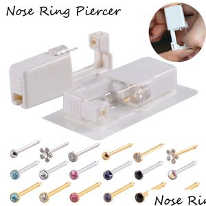 Andere 1 -eenheid edelstenen neusbestanden Piercing pistool piercer wegwerp veilige steriel gereedschap hine kit oorrang body sieraden drop levering tools dhobi