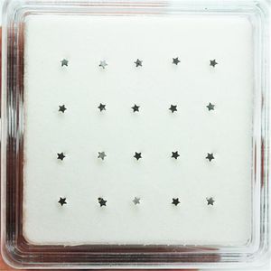 Otro 100% Plata de Ley 925 Estrella Nariz Stud Pin Unisex Nariz Piercing Joyería 20pcs / pack