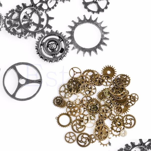 Otras piezas de reloj 100G Steampunk Joyería Arte Artesanía Cyberpunk Cogs Engranajes Diy Charms Drop Delivery Joyas Hallazgos Componente Dhgarden Dhfwd