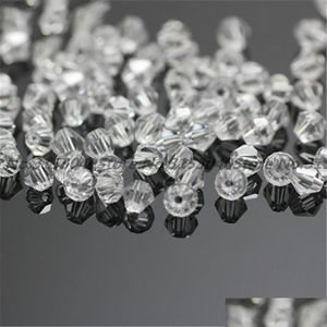 Andere 100 stcs heldere witte kleur 4 mm be kristal kralen glas losse spacer diy sieraden drop levering bevindingen componenten dhgarden dhykc