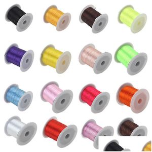 Other 10M / Rouleau 0.8Mm Cordon Élastique Fil Bijoux Accessoires Ligne De Perles Chaîne De Cristal Forte 16 Couleurs Collier De Bricolage Brace Dhgarden Dhxys