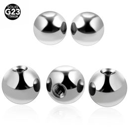 Autres 10pcs / 50pcs G23 Titanium Accessoires Boucle d'oreille Boules Piercings de mamelon Nez Sourcils Piercings Boules à vis Accessoires de remplacement