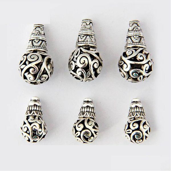 Autre 10pcs Népal Tibetan Sliver tee Pagoda 3 Perles de trous Bouddha Head Spaceur End Fit Handmade DIY FINDATIONS ACCESSORIE DHGARDEN DHOJ9