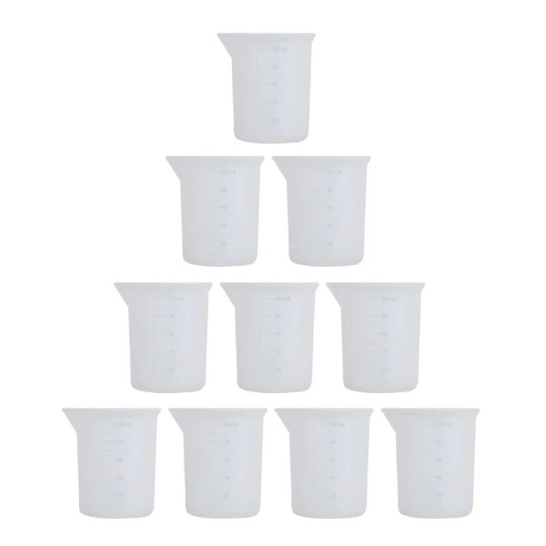 Autres tasses à mesurer en silicone pour la résine, tasses à mélanger pour la fabrication de bijoux artisanaux de bricolage en résine, tasse de versement de peinture, antiadhésif