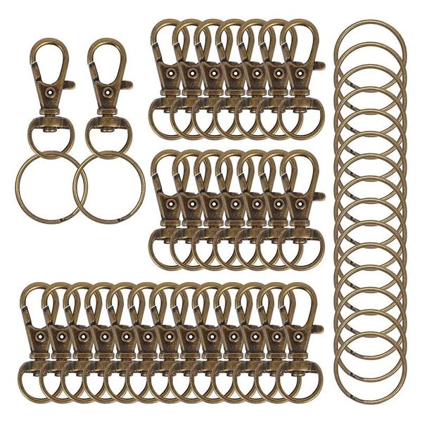 Otros 110pcs Gláspicos giratorios Cuerpo Lanyard Keychain Clip de langosta Anillos de aleación de langosta para el suministro de carcajas de bolso de costura de llavero