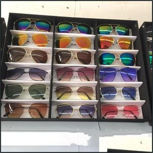 Otros 18 unids Gafas Almacenamiento Vitrina Caja Gafas Gafas de sol Organizador óptico Marcos Gafas Bandeja 34 W2 Drop Delive Mjfashion Dhapa