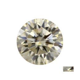 Andere 1Ct/Pack 0.8M Ronde Cut Champage Kleur Vvs1 Moissanite Losse Stenen Pass Diamond Edelsteen Voor Diy Jewelryother Otherother Drop Dhglr