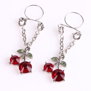 Andere 1pair roestvrij staal nep-nippel piercing ring hart kroon niet-schild premhartor de mamilos sexy sieraden