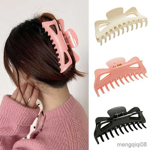 Autre 1 PC Coréen Solide Grand Cheveux Cl Élégant Acrylique Épingles À Cheveux Barrette Crabe Clips Pour Femmes Filles Chapeaux Accessoires Chaude R230608