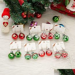 Andere 2021 Fashion Earrings Creative Snowflake Resin Star Hook Earring For Women Christmas Gift Colorf Ball Dange oor sieraden geschenken DHVPO