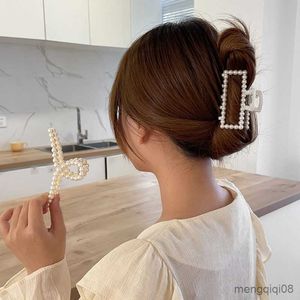 Andere 2021 Ins Mode Vrouwen Vintage Elegante Grote Parels Haar Cls Zoete Clips Kapsel Make-Up Hoofdband Haarspeld Accessoires R230608