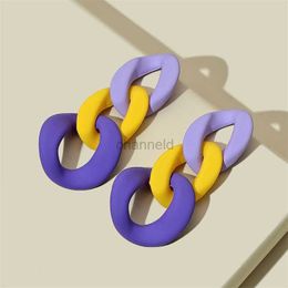 Autres boucles d'oreilles en acrylique coloré 2022 Résine pour femmes boucles d'oreilles en couleur bohème