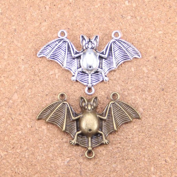 Autres 22 pièces Charmes chauve-souris vampire dracula connecteur 29x47mm Pendentifs Antiques Vintage Bronze Bijoux DIY pour bracelet collier