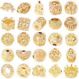 Andere 24K gouden kleur messing spacer kralen Bracelet sieraden maken voorraden doe -het -zelf kettingen oorbellen armbanden bevindingen accessoires lois22