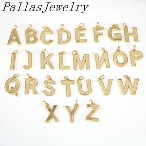 Autres 26 pièces couleur or AZ Alphabet lettre pendentif collier lettre initiale bijoux cadeau nommé bijoux en gros