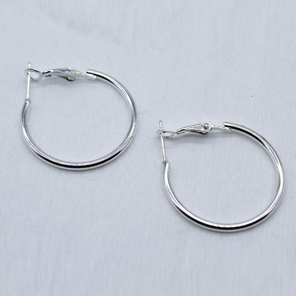 Autres bougies d'oreille en argent de grosses grandes boules d'oreille en argent rond