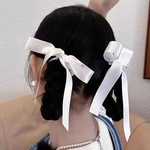 Autres 2pcs Sweet Long Hairpins Ruban Tassel Bowknot Clip Clip pour femmes Hair Braid Girl Party Barrets Adult Headwear accessoires