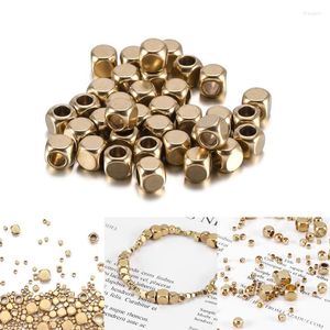 Otros 30-100pcs de metal de 2 mm-6mm Cubo cuadrado Square Brass Nepal Beads Enlaces para artesanías de bricolaje Joyas Making Accessors Rita22