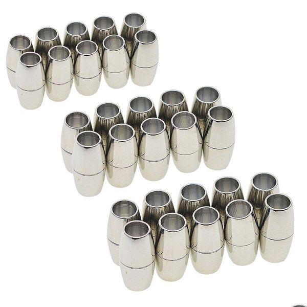 Autre 30 Set Barrel Magnétique Fermoir Connecteur Boucle Cordon Embout Fabrication de Bijoux Résultats Pour Diy Kumihimo Bracelet Collier 4/5 / 6Mm Dhlvo