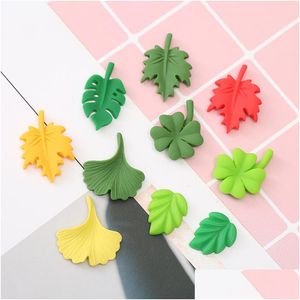 Autres 30pcs / lot Mticolor Flatback Résine Composants Feuille Collier Boucle d'oreille Charmes DIY Scrapbooking Embellissement Décoration Artisanat Dr Dhgtc