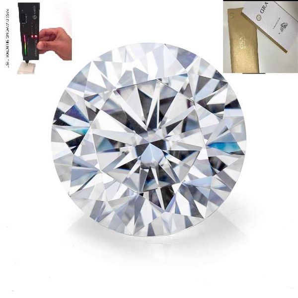 Autres 3mm à 15mm D Couleur VVS1 Test de diamant en vrac Moissanite Pass Perles de Mossanite rondes naturelles Blanc Brillant Stone222k