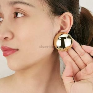 Andere 40 mm glad oppervlak ronde metaal grote oorbellen voor vrouwen mode overdreven sieradenverklaring cirkelvormige accessoires manilai 240419