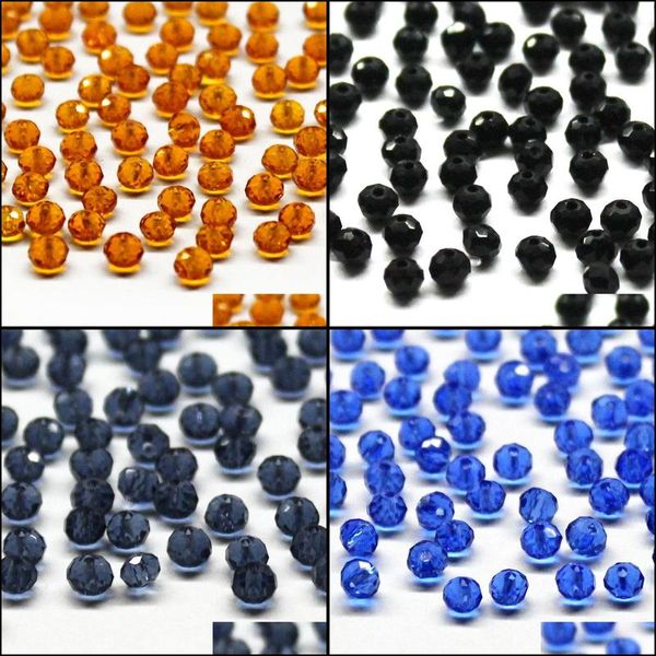 Autres perles de verre en cristal d'espaceur tchèque de 6 mm 6 mm pour les bijoux de fabrication de couleurs à facette claire DIY Livraison en gros en gros 2022 Finding DHIO7
