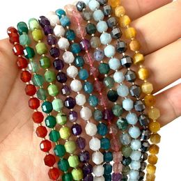 Andere 5 6mm prismatische super zeven amethists jades tijger eye natuurlijke ronde stenen kralen voor sieraden maken diy armband ketting wynn22