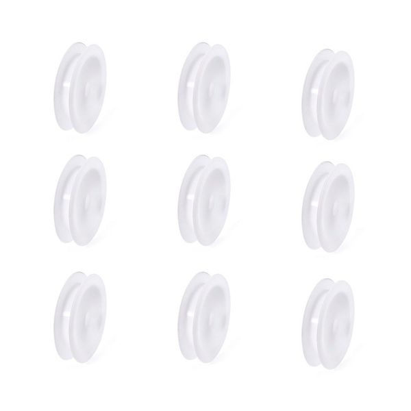 Autres 50 pièces 67 ~ 69x14mm bobines vides en plastique blanc bobines de fil pour extrémités de cordon métallique ensembles d'outils de ficelle de couture trou: 10.5mm