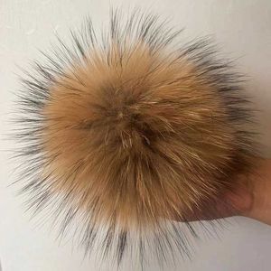 Other 5A Real Fur Pompom With Buckle Fox Balls pon Rcoon For Scarves Hats Bags DIY cessories Y2210