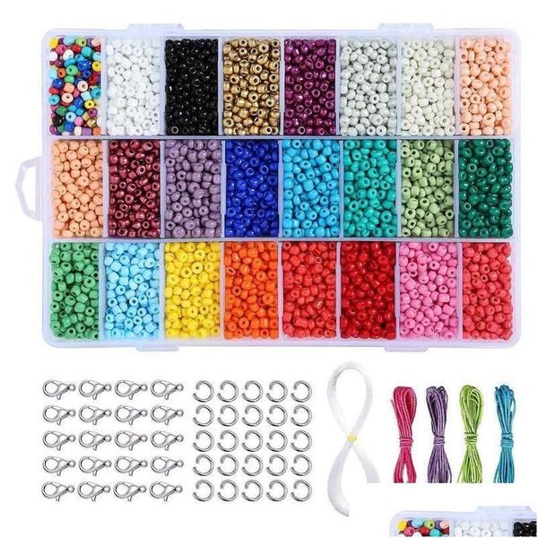 Autres perles de graines en verre 7325 PCS Small Craft Assortid Kit avec Organizer Box pour Brican