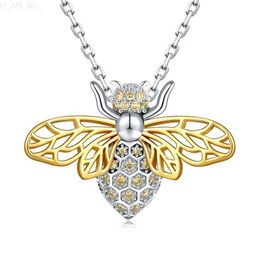 Other 925 argent Sterling mignon Animal abeille collier avec Zircon pendentif bijoux anniversaire cadeaux de noël pour femmes fille maman femme L24313