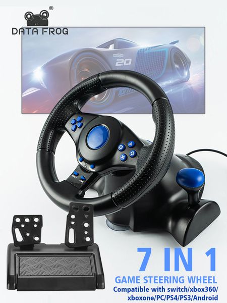 Otros accesorios Volante para juegos DATA FROG para PC Racing Pad Control de vibración de 180 grados para PS2Xbox 360 Compatible-Switch 230718