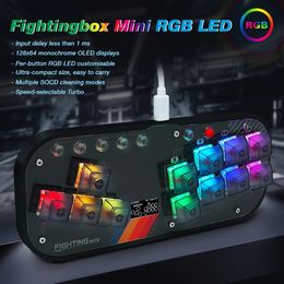 Overige accessoires FightingBox Mini HitBox Controller SOCD Arcade Stick-toetsenbord RGB Cherry Switch voor pc Android PS4 Misterfpga 231130